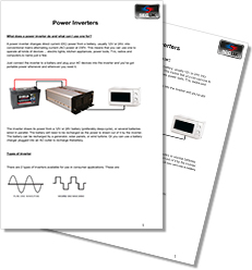 SEC UK Power Inverters Info Sheet to Download